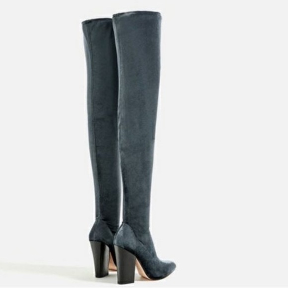 Zara thigh high blue boots 39 - Picture 8 of 8